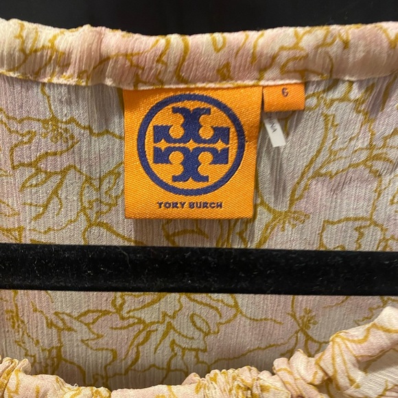 Tory Burch Yellow Floral Women's Top - Picture 3 of 7